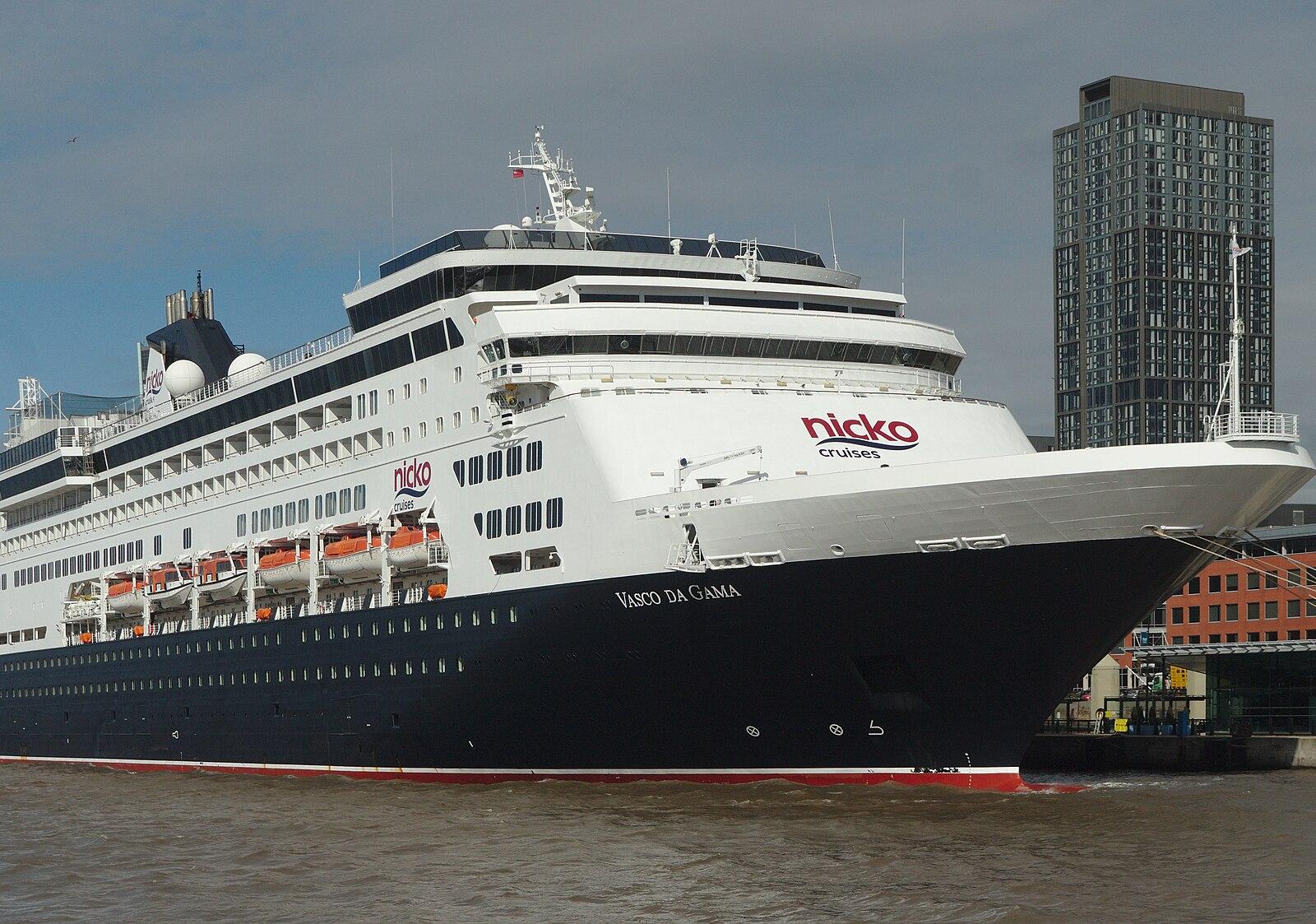 Vasco da Gama (ship, 1993) at Liverpool Cruise Terminal 1