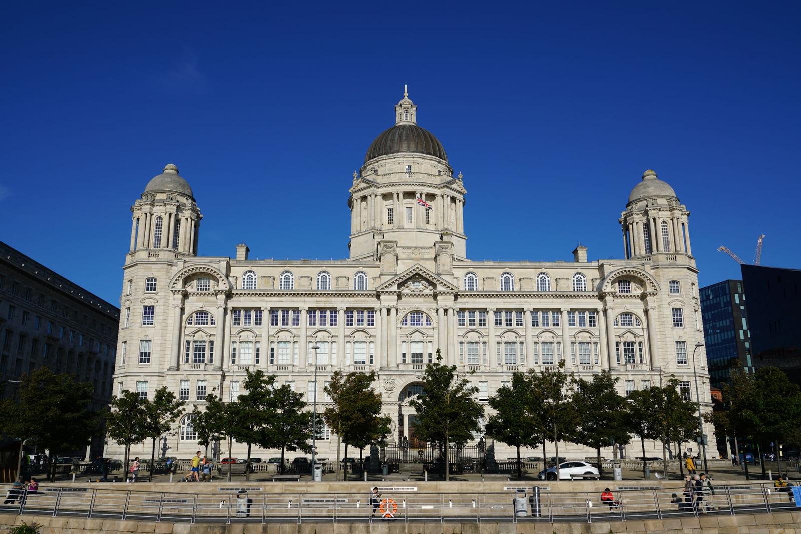 Iconic Three Graces Building in Liverpool